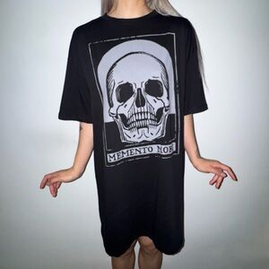 disturbia memento mori skull t shirt dress